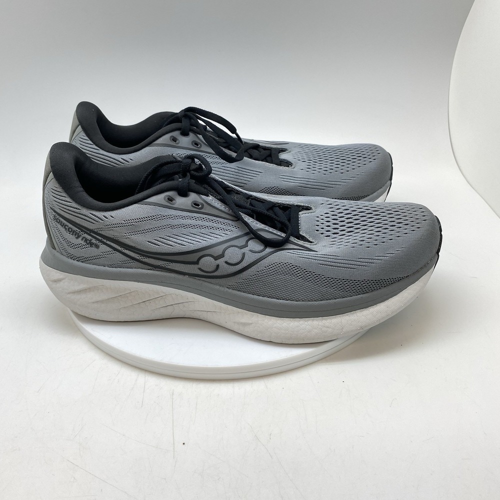 Saucony Sneakers Mens 10 Ride 18 S21000-104‎ Gray Running Athletic Gym Shoes